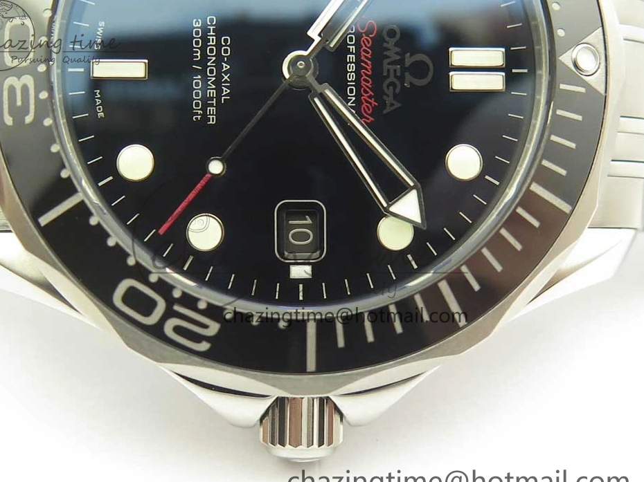 0120 WaterResistant Seamaster 300M SS MKS V3 1:1 Best Edition Black Dial Black Ceramic Bezel on SS Bracelet A 7981